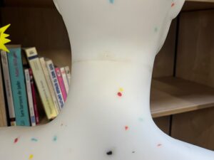 Mannequin garçon enfant/ado 13-14 ans en PVC blanc moucheté
