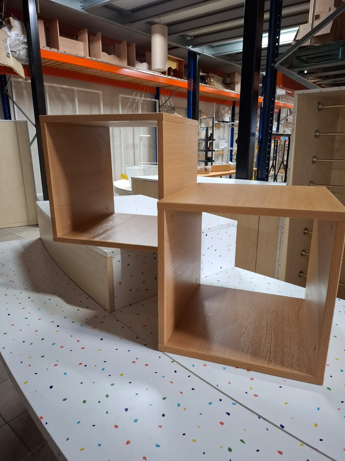 Lot de 2 niches en bois à poser – 38x38 cm
