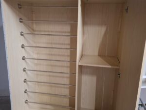 Meuble penderie / rangement à cintres en bois – L150 cm