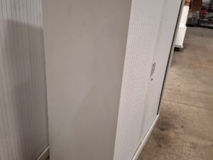 Armoire de bureau métallique grise sans clé – L120 cm