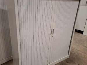 Armoire de bureau métallique grise sans clé – L120 cm