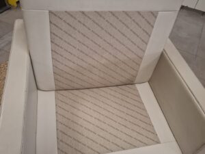 Fauteuil Ferrari Kennedee en cuir beige crème – Jean-Marie Massaud pour Poltrona Frau