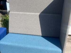 Fauteuil acoustique 2 places avec paroi en tissu – L145 cm