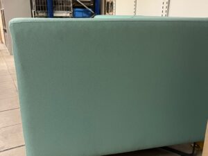 Canapé d’angle Haworth en tissu bleu turquoise – 2 parties