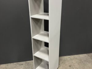 Colonne étagère 4 cases en bois gris – H139,5 cm