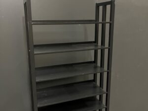 Étagère métallique noire 13 niveaux – H167 × L50 cm