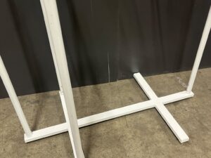 Portant blanc et gris réglable – L115 × P66 cm