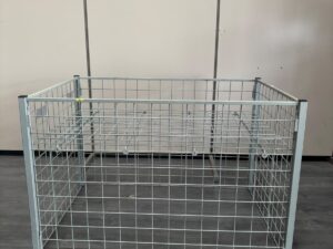 Bac soldeur métallique gris – L119 × P68 × H76 cm