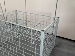 Bac soldeur métallique gris – L119 × P68 × H76 cm