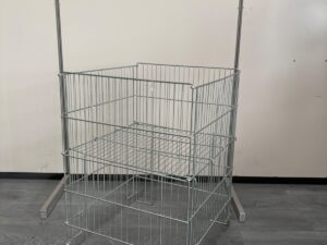 Bac soldeur métallique gris pliable – H78 cm
