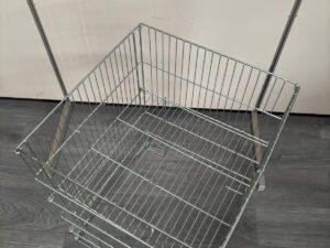 Bac soldeur métallique gris pliable – H78 cm