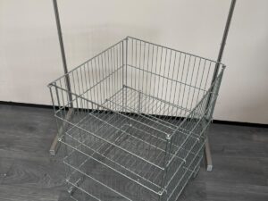 Bac soldeur métallique gris pliable – H78 cm
