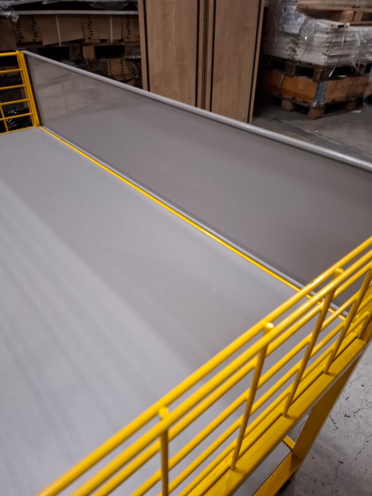 Bac soldeur 2 niveaux métallique et bois – L129 × l65 × H86 cm