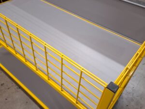 Bac soldeur 2 niveaux métallique et bois – L129 × l65 × H86 cm
