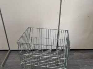 Bac soldeur métallique chromé gris à profondeur réglable – L54 cm