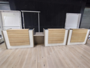 Comptoir d’accueil en bois avec PMR – L512 cm