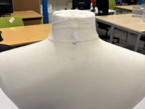 Buste mannequin femme blanc en tissu déhoussable – H58 cm