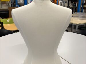 Buste mannequin femme blanc en tissu déhoussable – H58 cm