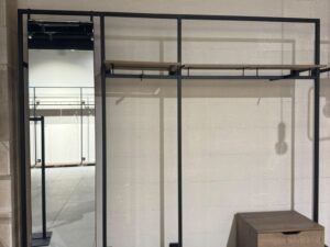 Lot de 3 – Mural métallique noir L255 cm