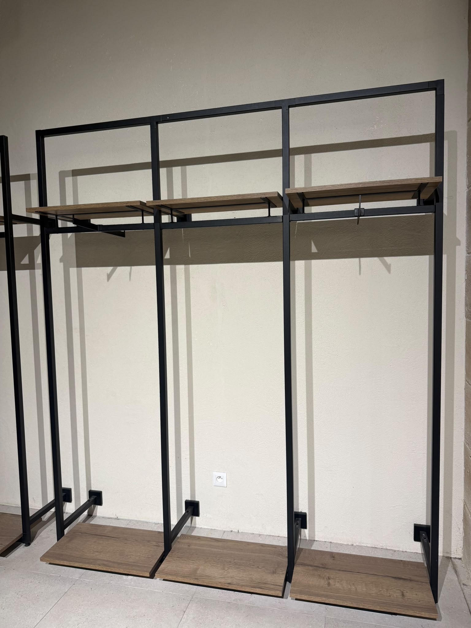 Lot de 3 – Mural métallique noir L190 cm