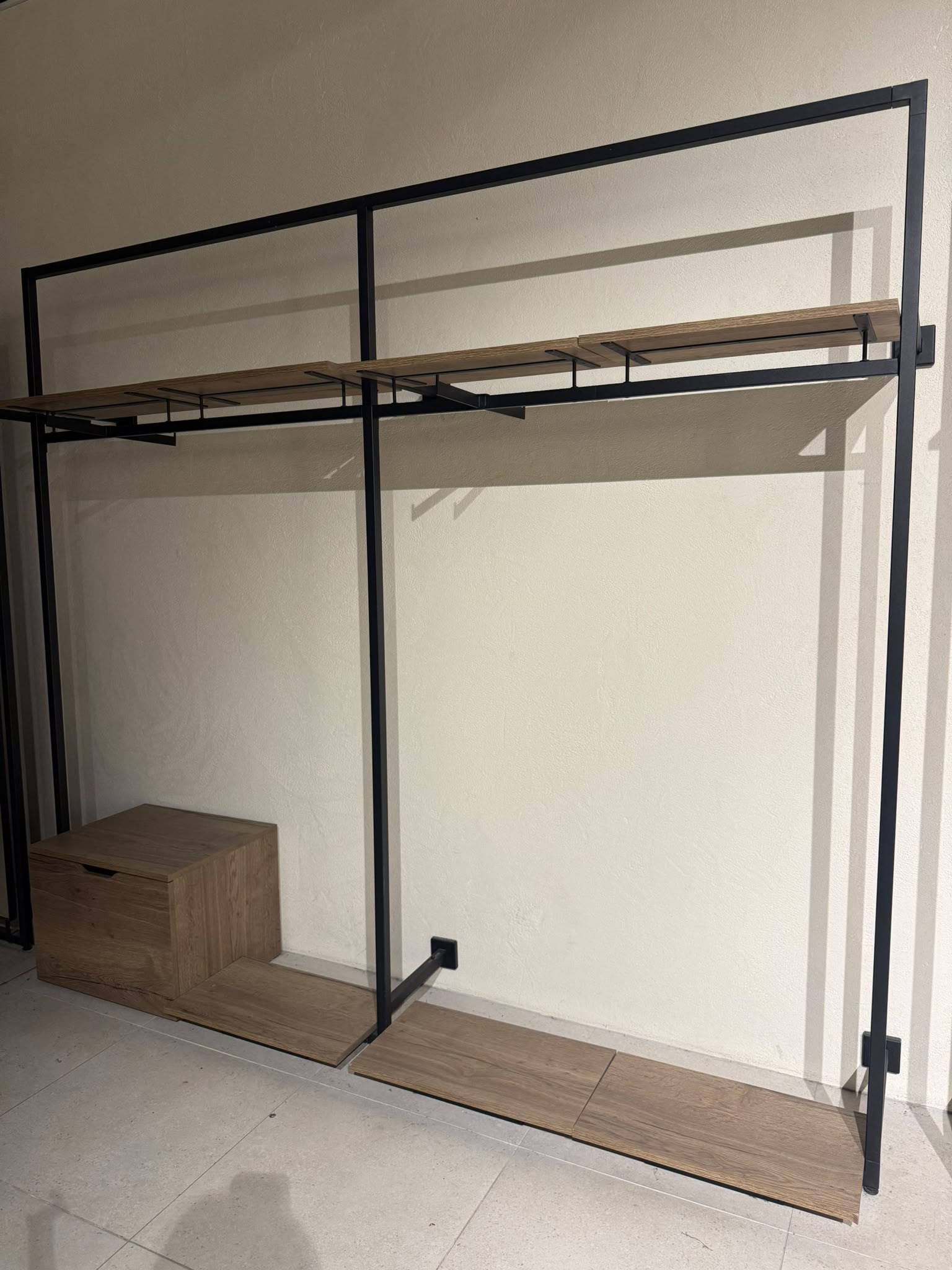 Lot de 2 – Mural métallique noir L250 cm
