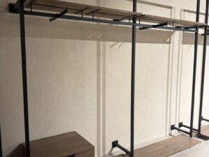 Lot de 2 – Mural métallique noir L250 cm
