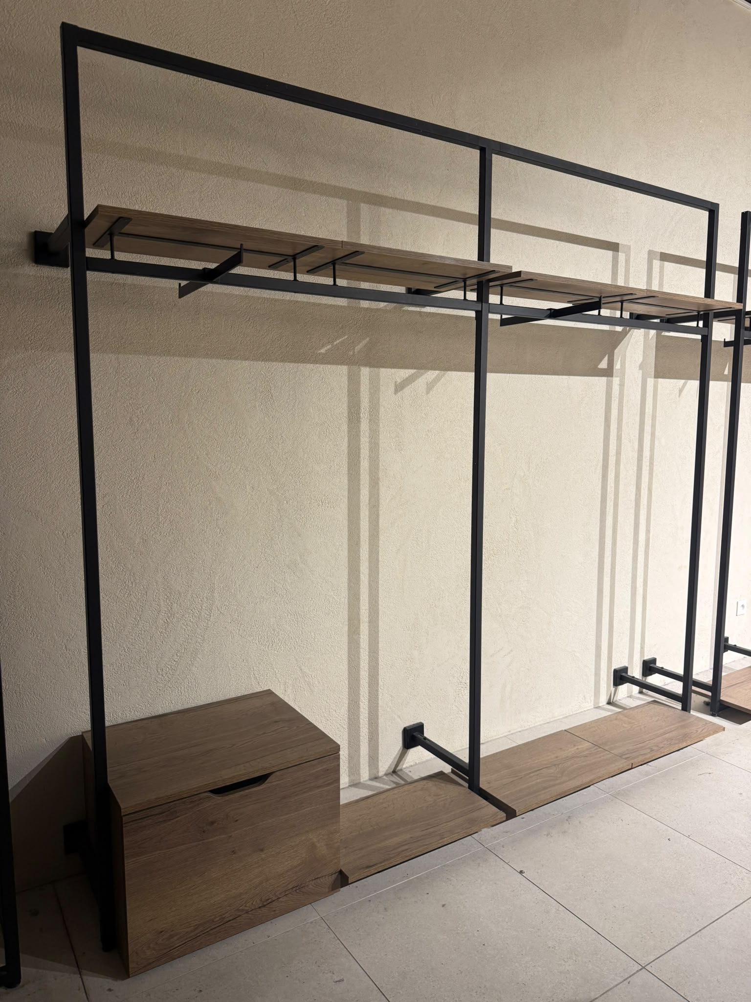 Lot de 2 – Mural métallique noir L250 cm