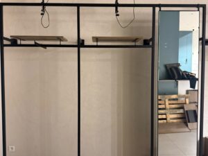 Lot de 3 – Mural métallique noir L252 cm