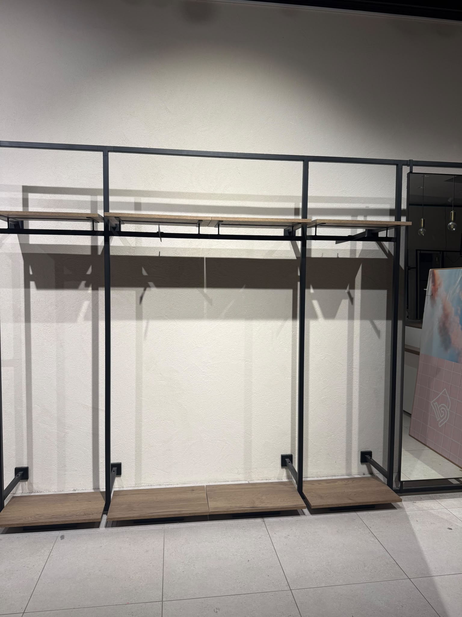 Lot de 4 – Mural métallique noir L315 cm