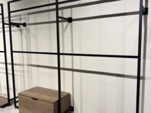 Lot de 2 – Mural métallique noir L250 cm