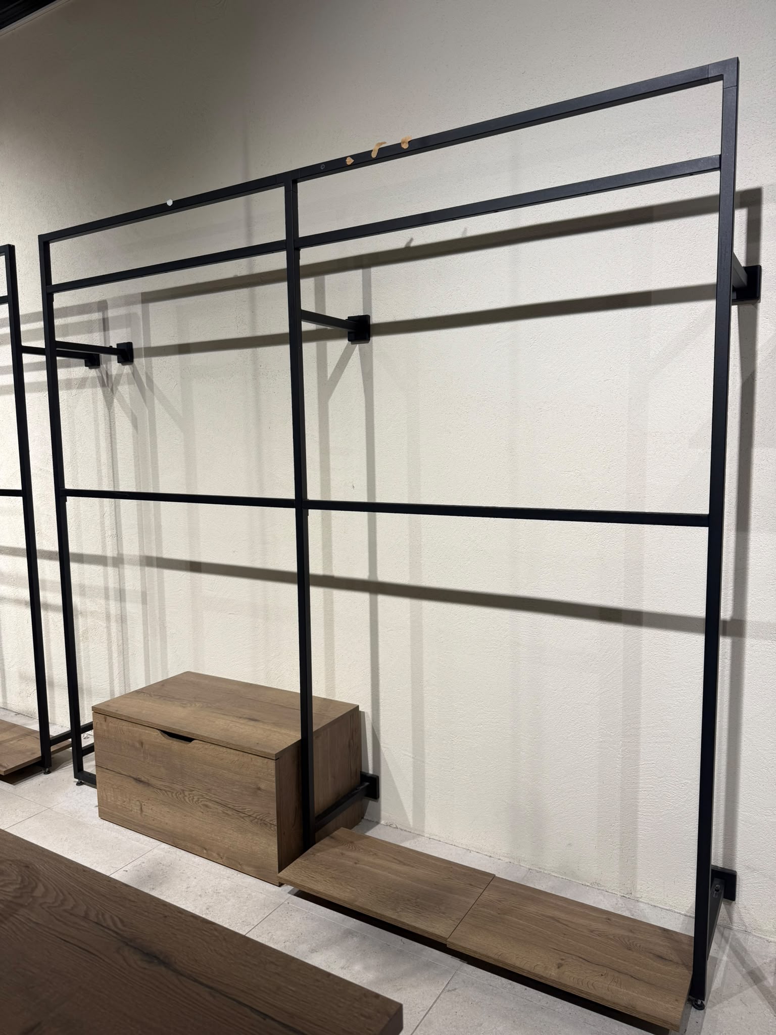 Lot de 2 – Mural métallique noir L250 cm